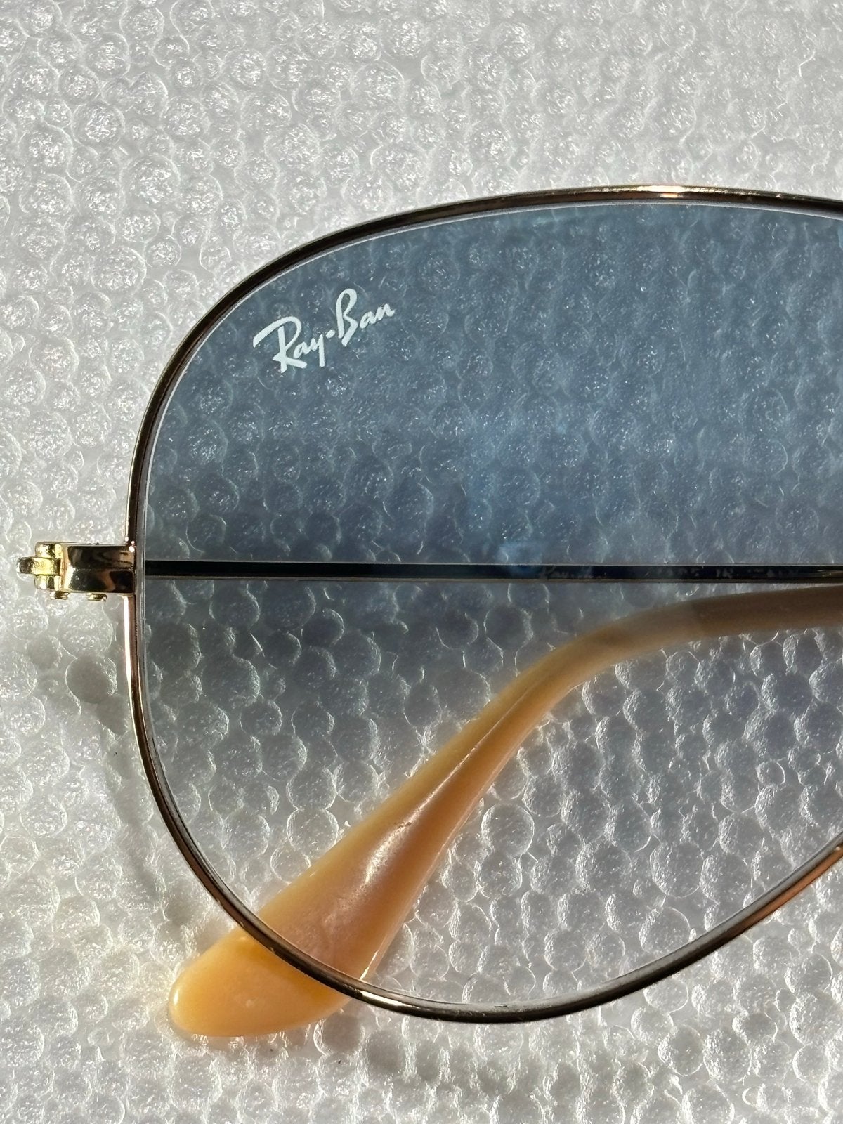 Ray-Ban Aviator RB3025 Zonnebril Goudkleurig Montuur, Gebruikt, Zonnebril, Geel, Ophalen of Verzenden