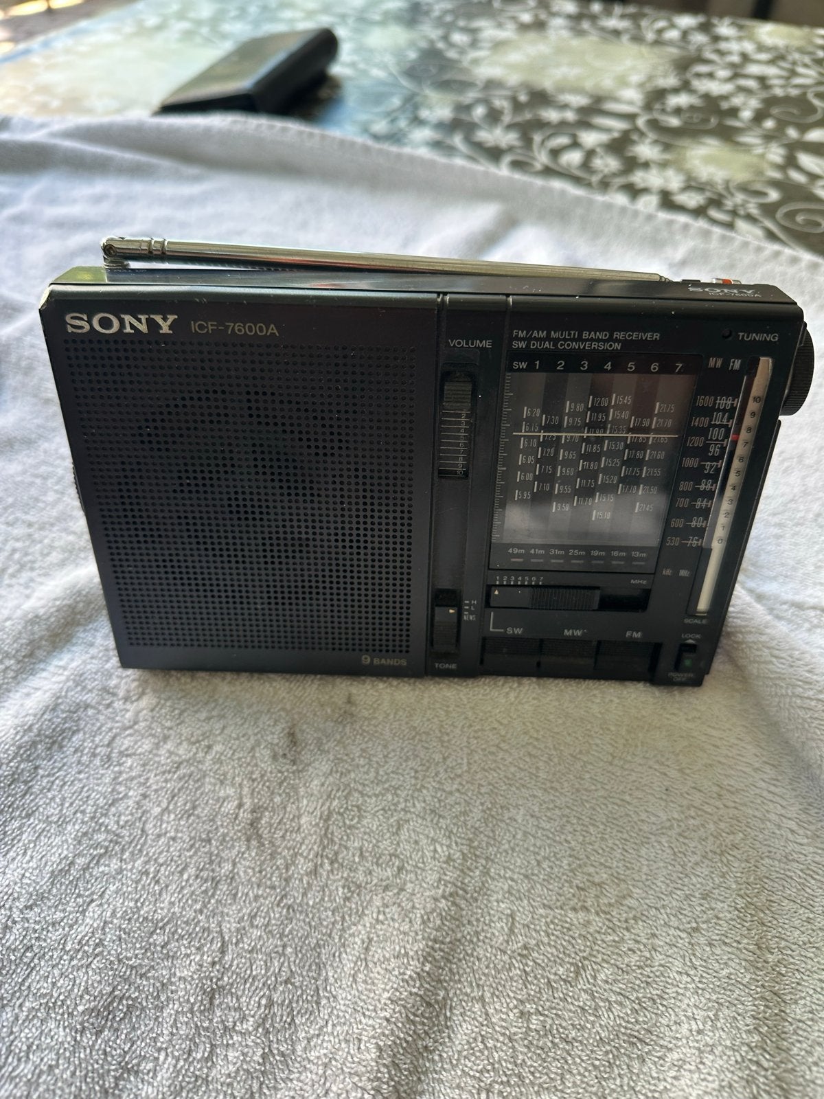Sony ICF-7600A Wereldontvanger - Vintage Radio, Audio, Tv en Foto, Radio's, Ophalen of Verzenden, Gebruikt, Wereldontvanger