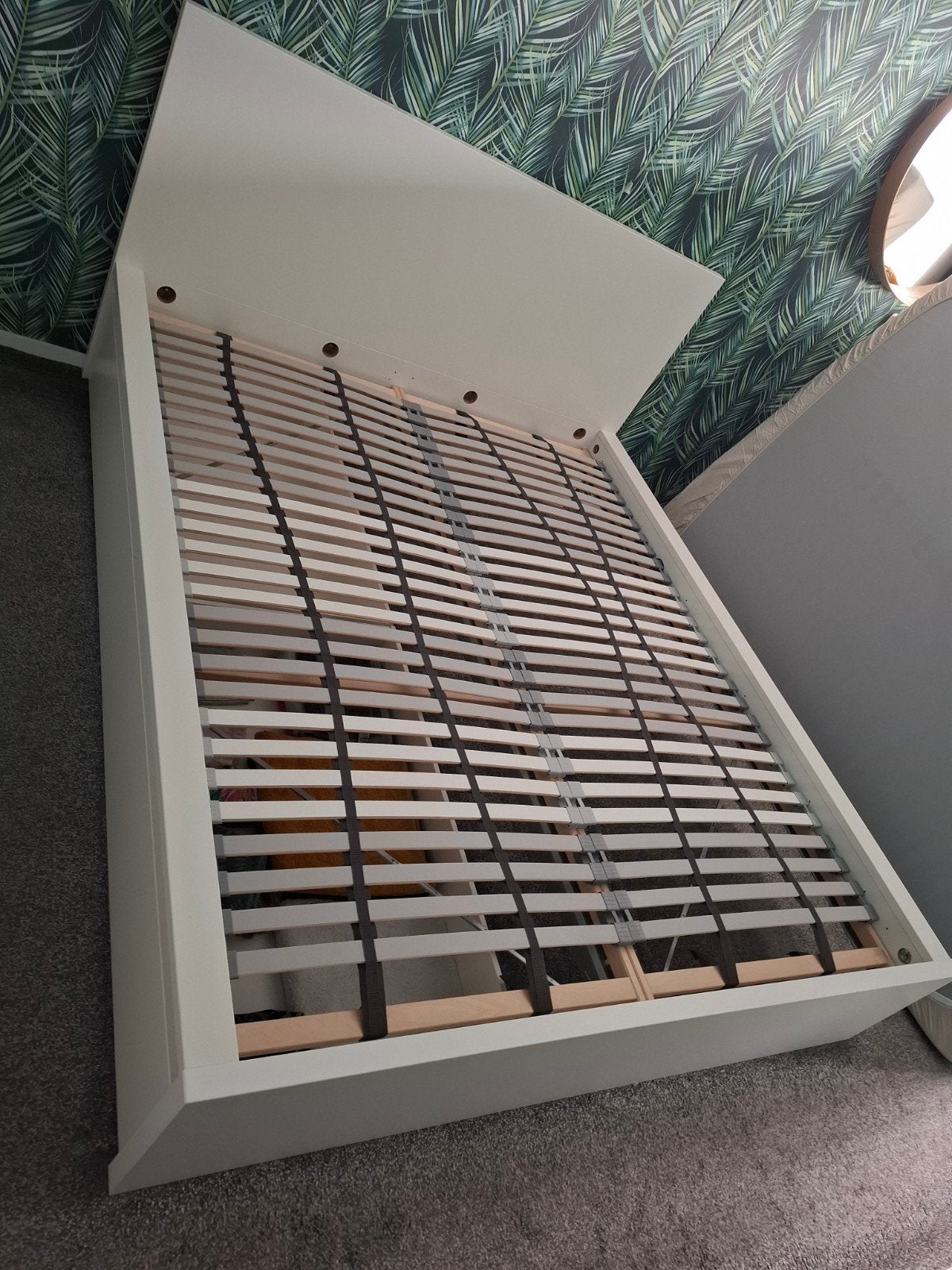 Bed ikea malm 160x200 4 lades en 2 lattenbodems, Ophalen, Wit, Tweepersoons, 200 cm