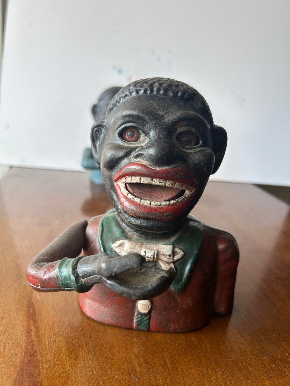 Antieke Jolly N%$^ Bank spaarpot, gietijzer, Ophalen of Verzenden, Gebruikt