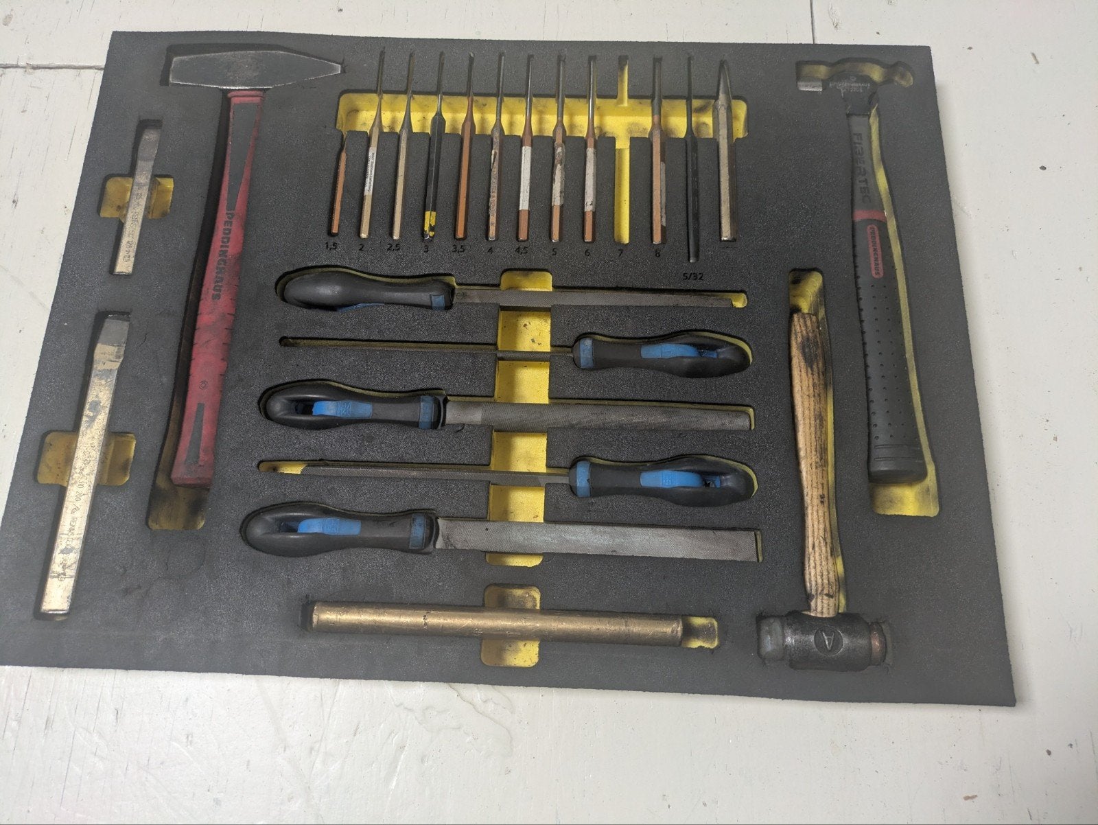 Uitgebreide Gereedschapsset: Hamers, Beitels, Vijlen, Ophalen of Verzenden, Gebruikt, Hamer, Gedore