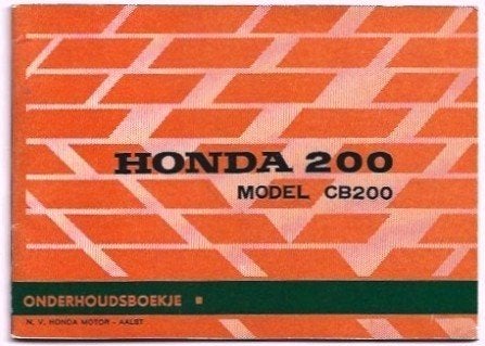 Honda CB200 handleiding instructieboek 1974, Ophalen of Verzenden, Honda