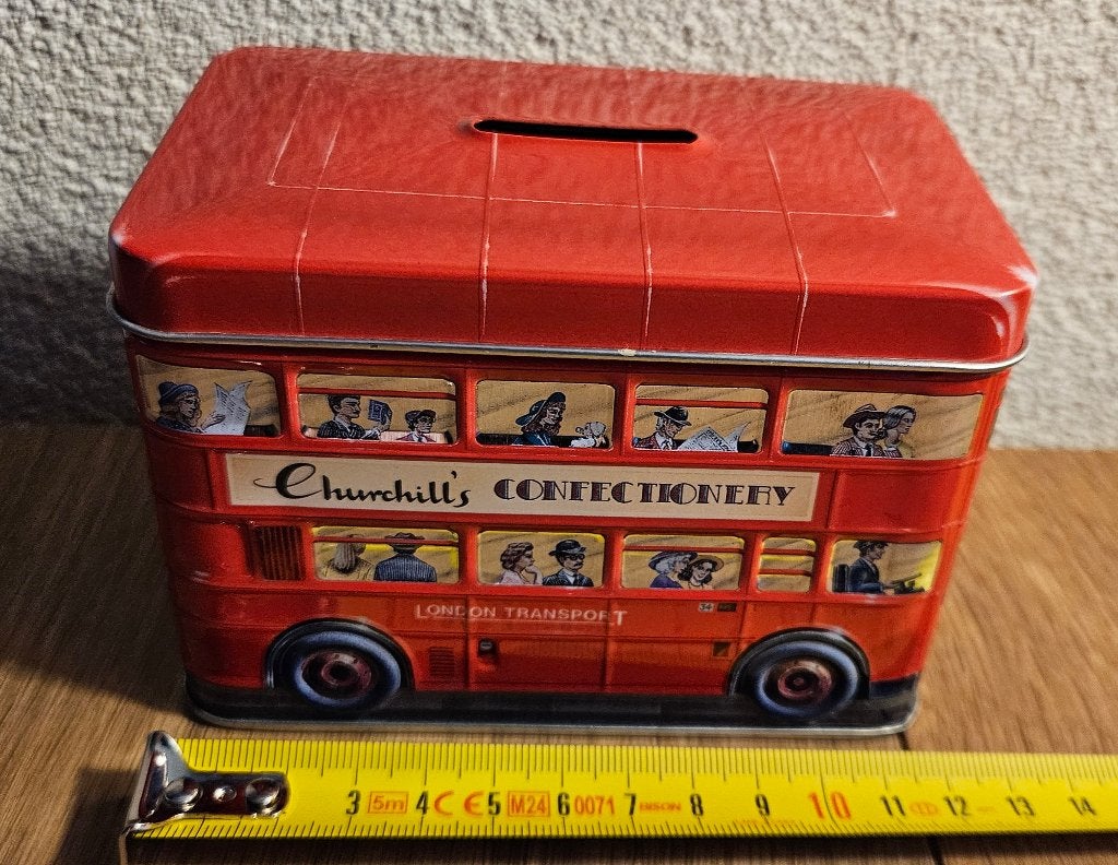 Spaarpot London bus, Ot &Sien 2 verschillende Diddlina, beer, Ophalen of Verzenden, Nieuw, Overige materialen, Overige thema's