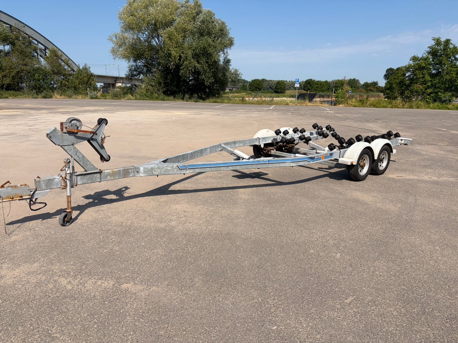 Stallingstrailer tot 7,5/8 meter en 2500 kilo, Ophalen, Zo goed als nieuw, Ankeren en Afmeren, Motorboot