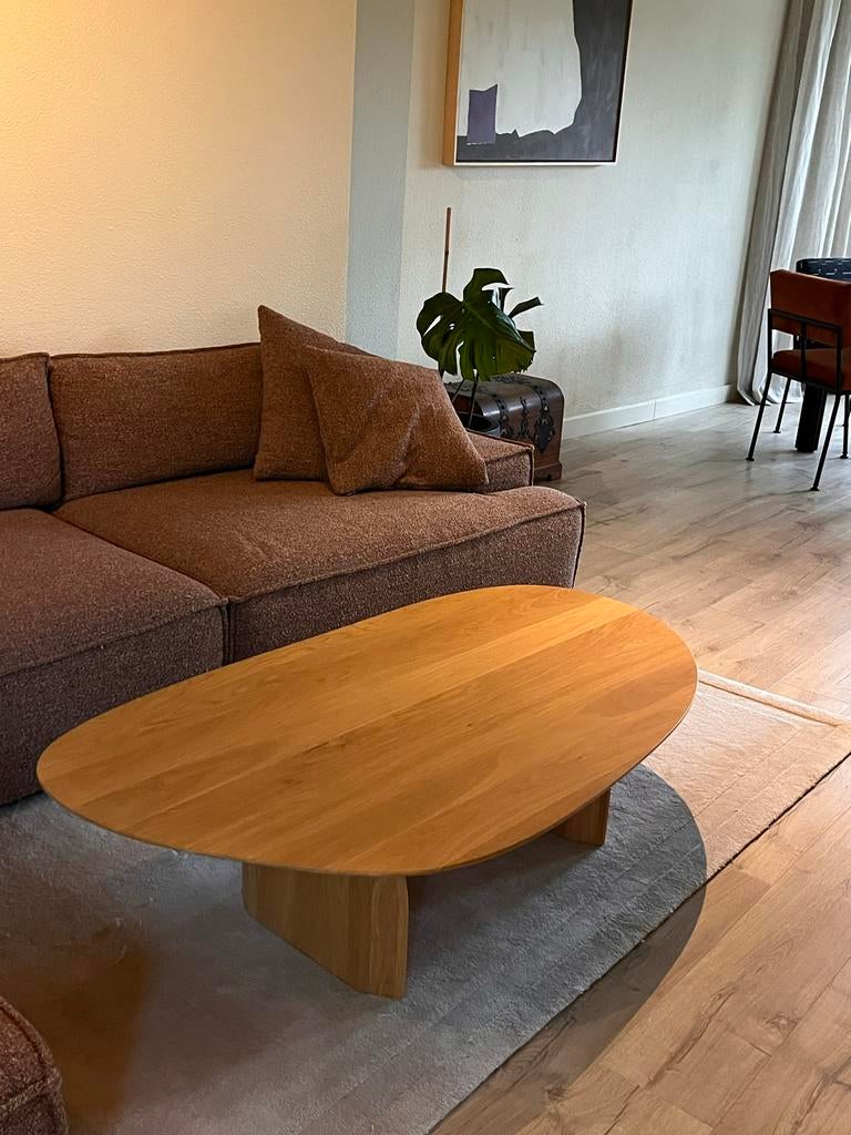 Studio Henk Slot Salontafel - Eiken Naturel Lak, Huis en Inrichting, Ophalen, 100 tot 150 cm, Eikenhout, 50 tot 100 cm