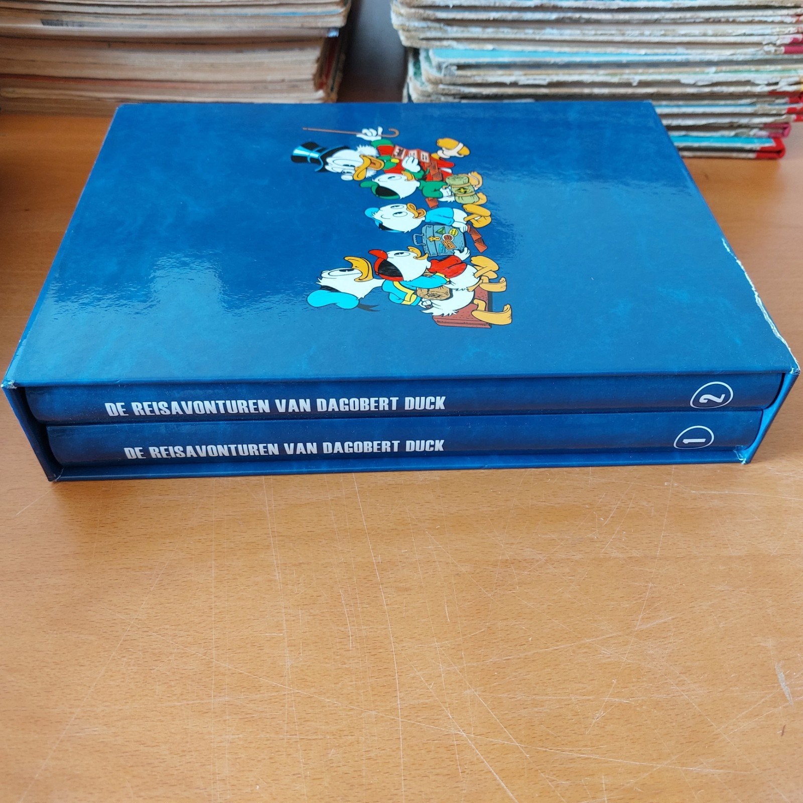 Oom Dagobert Duck HC serie de reisavonturen in Box, Complete serie of reeks, Ophalen of Verzenden, Zo goed als nieuw