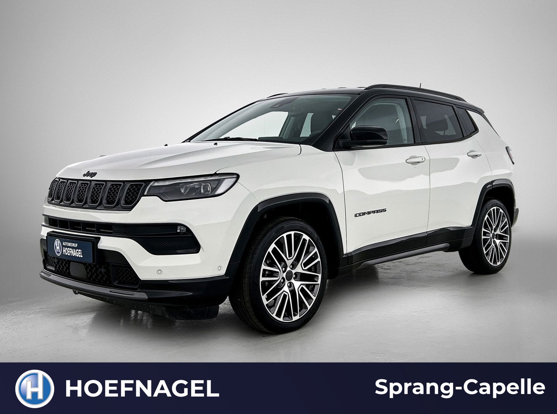 Jeep Compass 1.5T e-Hybrid Summit | Camera | Adaptive Cruise, Auto's, Gebruikt, 4 cilinders, Wit, Bedrijf