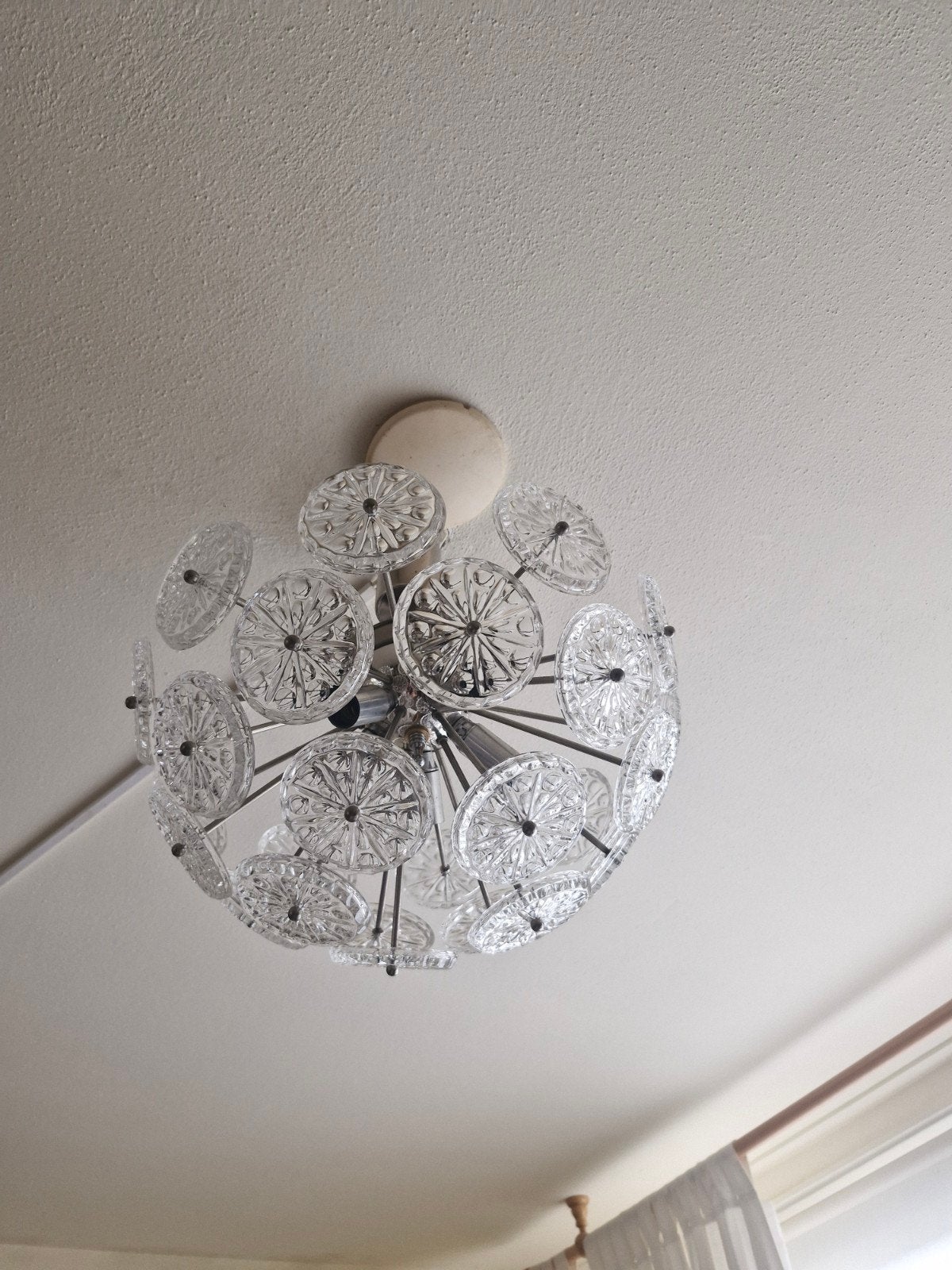 Prachtige vintage spoetnik plafondlamp uit de jaren 60, Ophalen of Verzenden