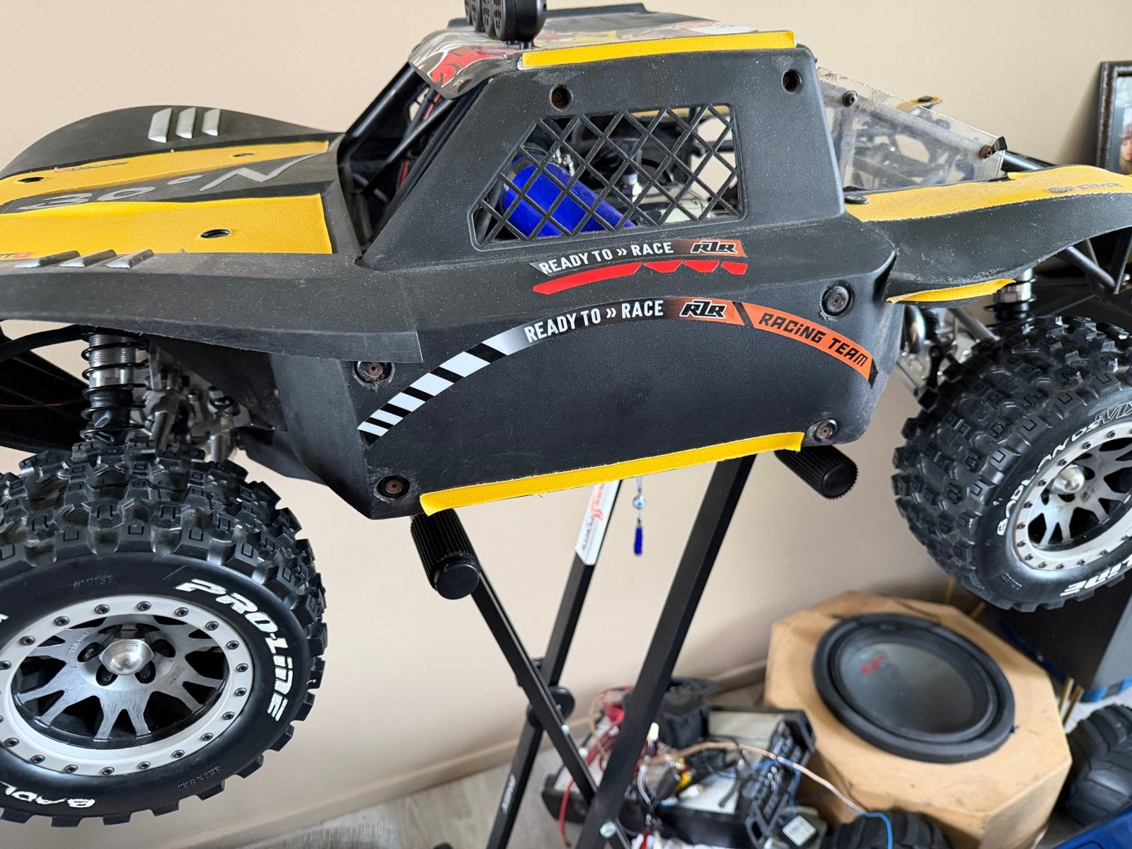 Losi 5ive-T Volledig Aluminium RC Max met Absima Zender, Benzine, Gebruikt, Auto offroad, Ophalen of Verzenden