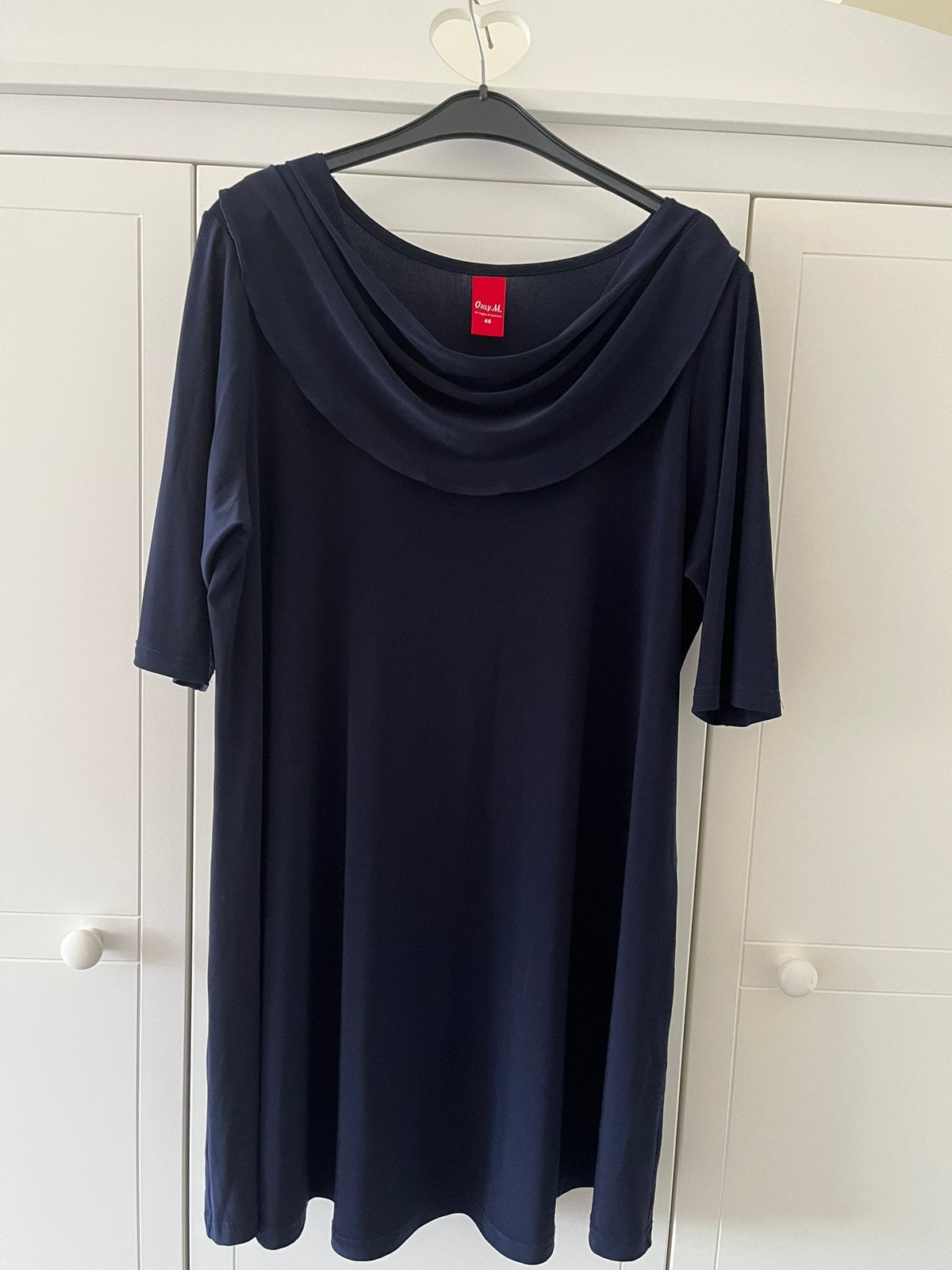 Dames tuniek / shirt waterval hals donkerblauw Only-M mt 46, Ophalen of Verzenden, Zo goed als nieuw, Maat 46/48 (XL) of groter