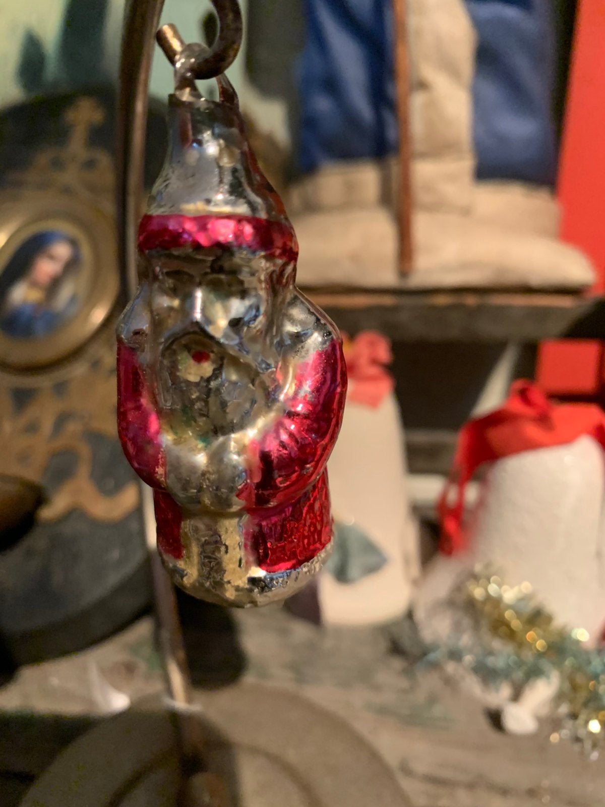 Kerstman ajeko glazen oogje kerstbal, Diversen, T, Ophalen of Verzenden, Zo goed als nieuw, N