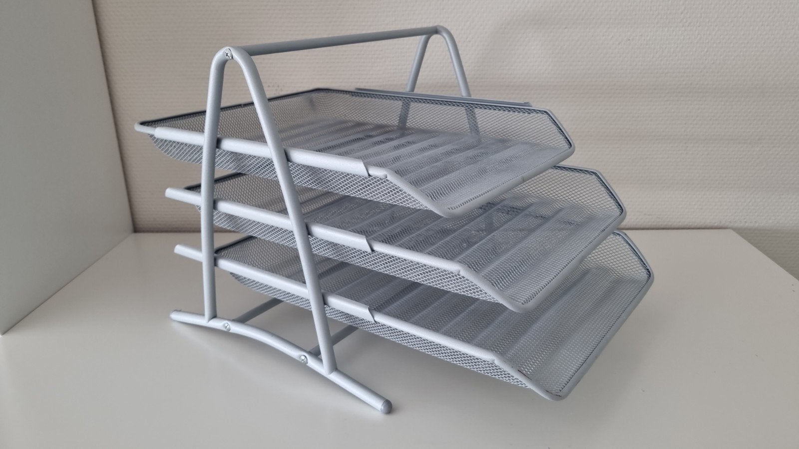 Metalen brievenbakje met 3 lagen, Diversen, Bureau-accessoires, Ophalen, Gebruikt