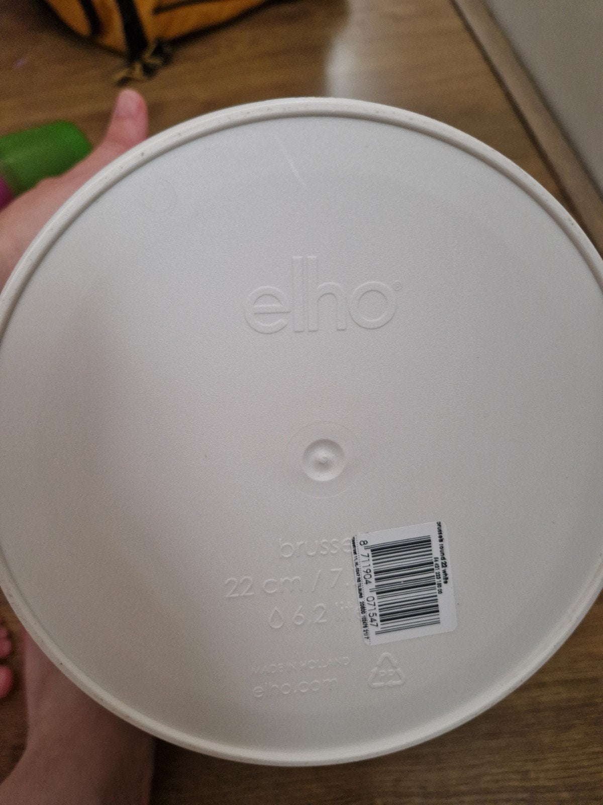 Elho Brussels bloempot wit 22 cm, 6.2 liters, Ophalen of Verzenden