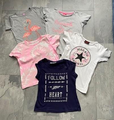 5 shirtjes, maat 122 (qwe), Ophalen of Verzenden, Zo goed als nieuw, Meisje, Shirt of Longsleeve