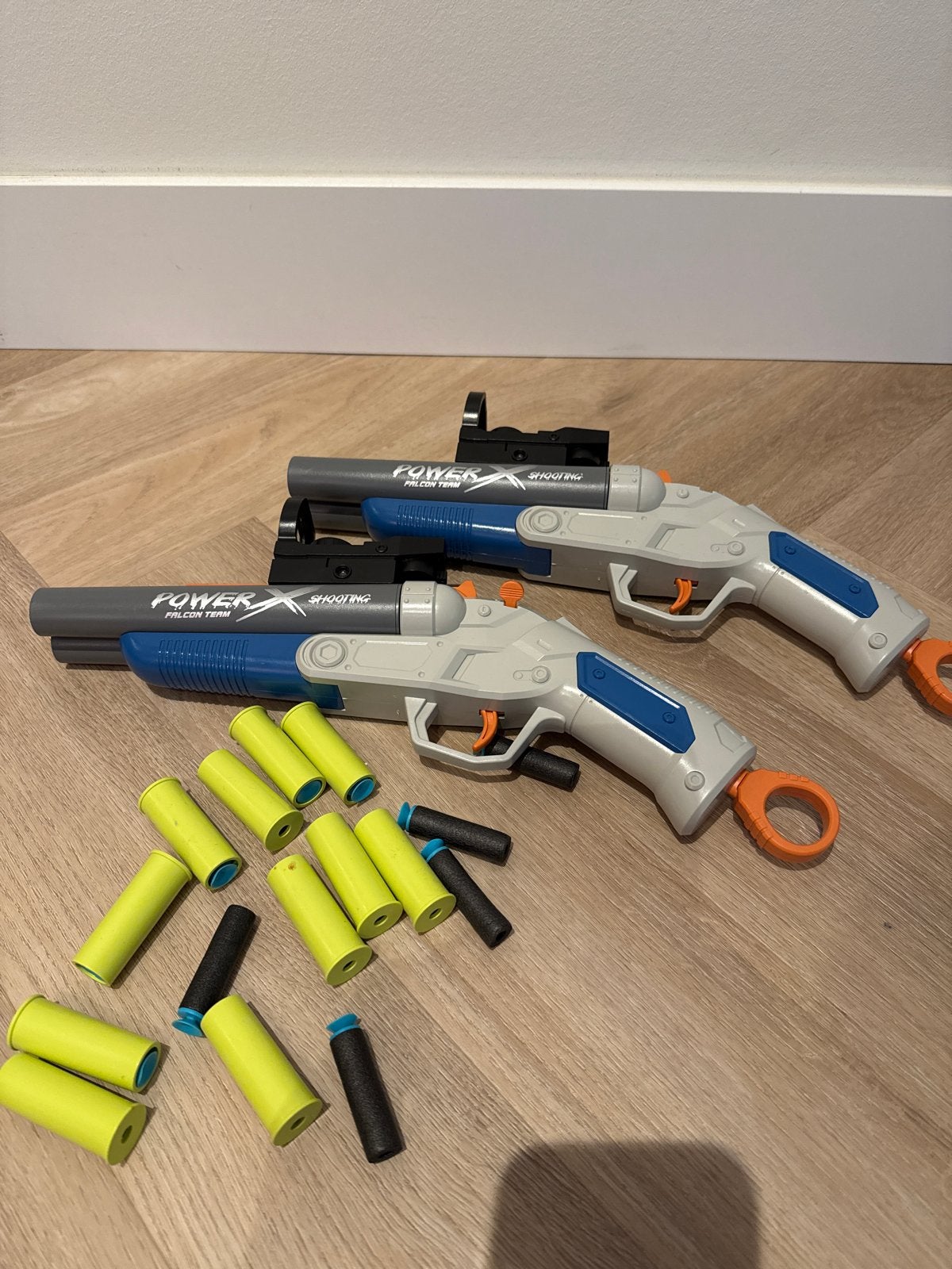 2x Power X Falcon Team Speelgoedgeweer met munitie, Ophalen of Verzenden, Gebruikt, Jongen of Meisje