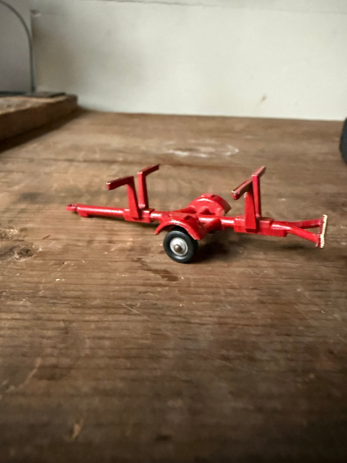 Vintage Dinky Toys Aanhangwagen Rood - Modelauto, Ophalen of Verzenden, Gebruikt