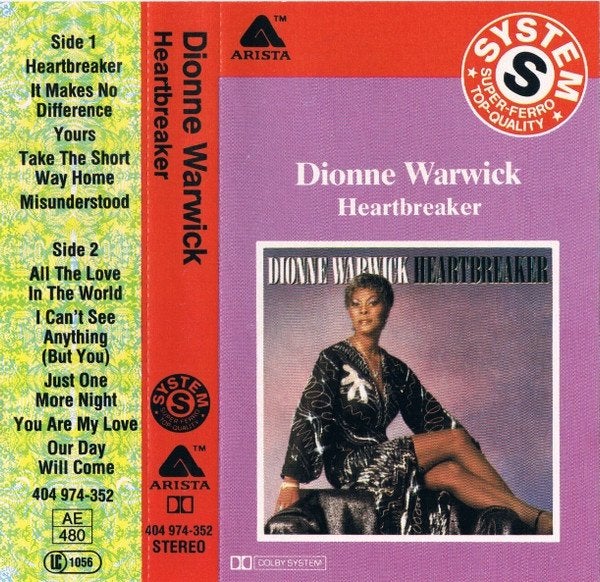Dionne Warwick- Heartbreaker MC, Gebruikt, 1 bandje, Ophalen of Verzenden, Origineel