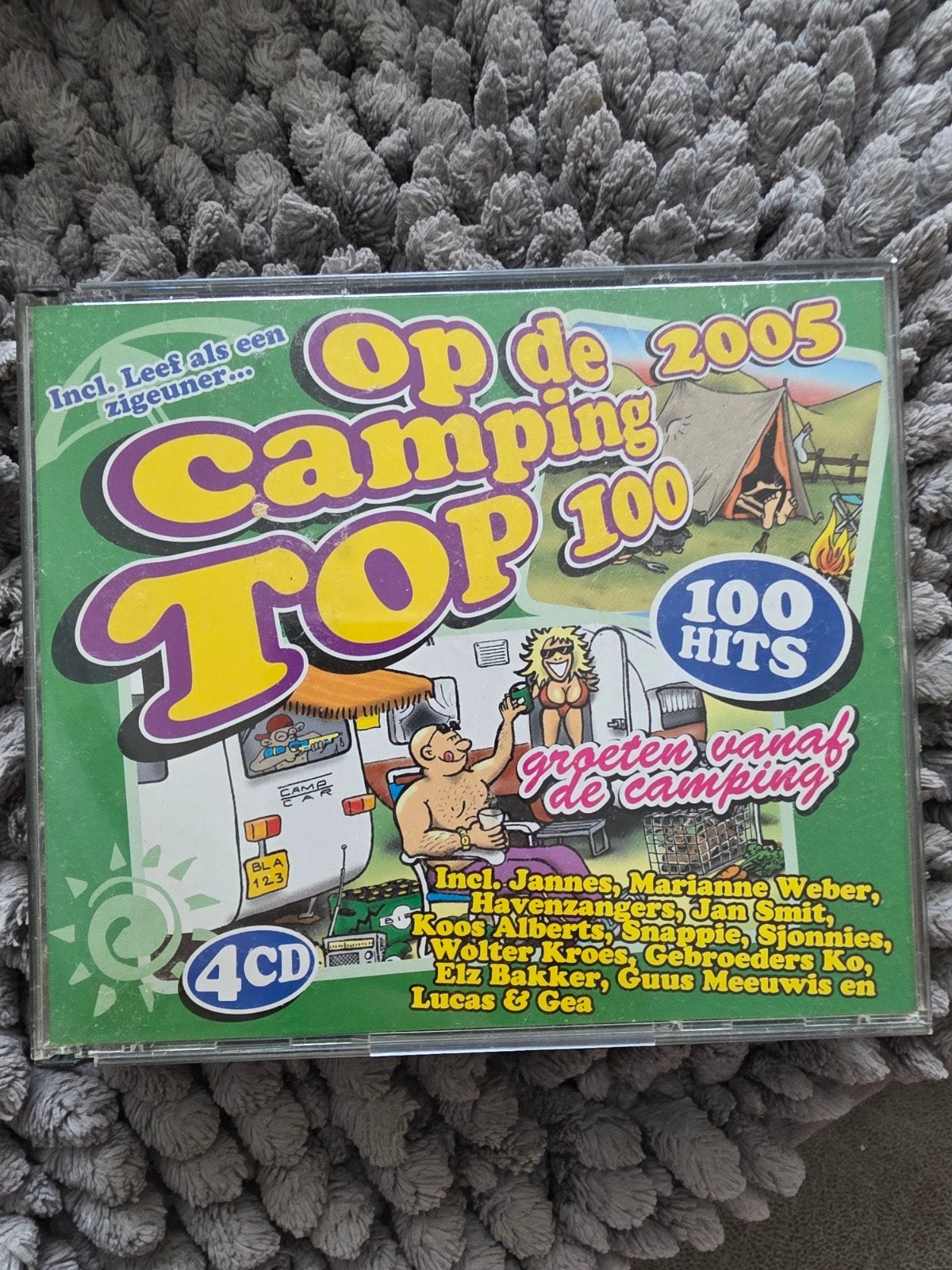 Op de Camping Top 100 - 4CD Boxset met 100 Hits, Cd's en Dvd's, Ophalen of Verzenden, Gebruikt, Feestmuziek, Boxset
