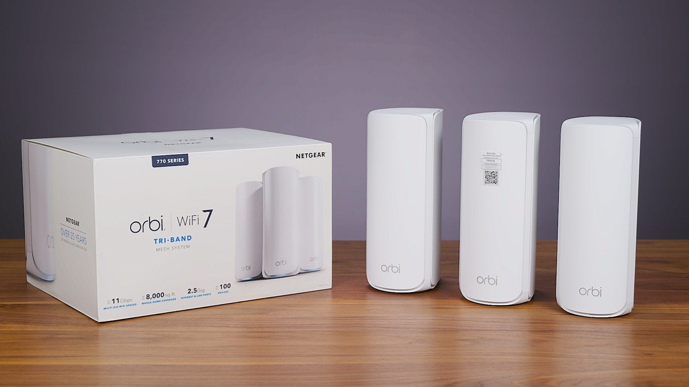 Netgear Orbi RBE773 Wifi7 Mesh  (Router + 2 Satellieten), Ophalen, Zo goed als nieuw, Router, Netgear