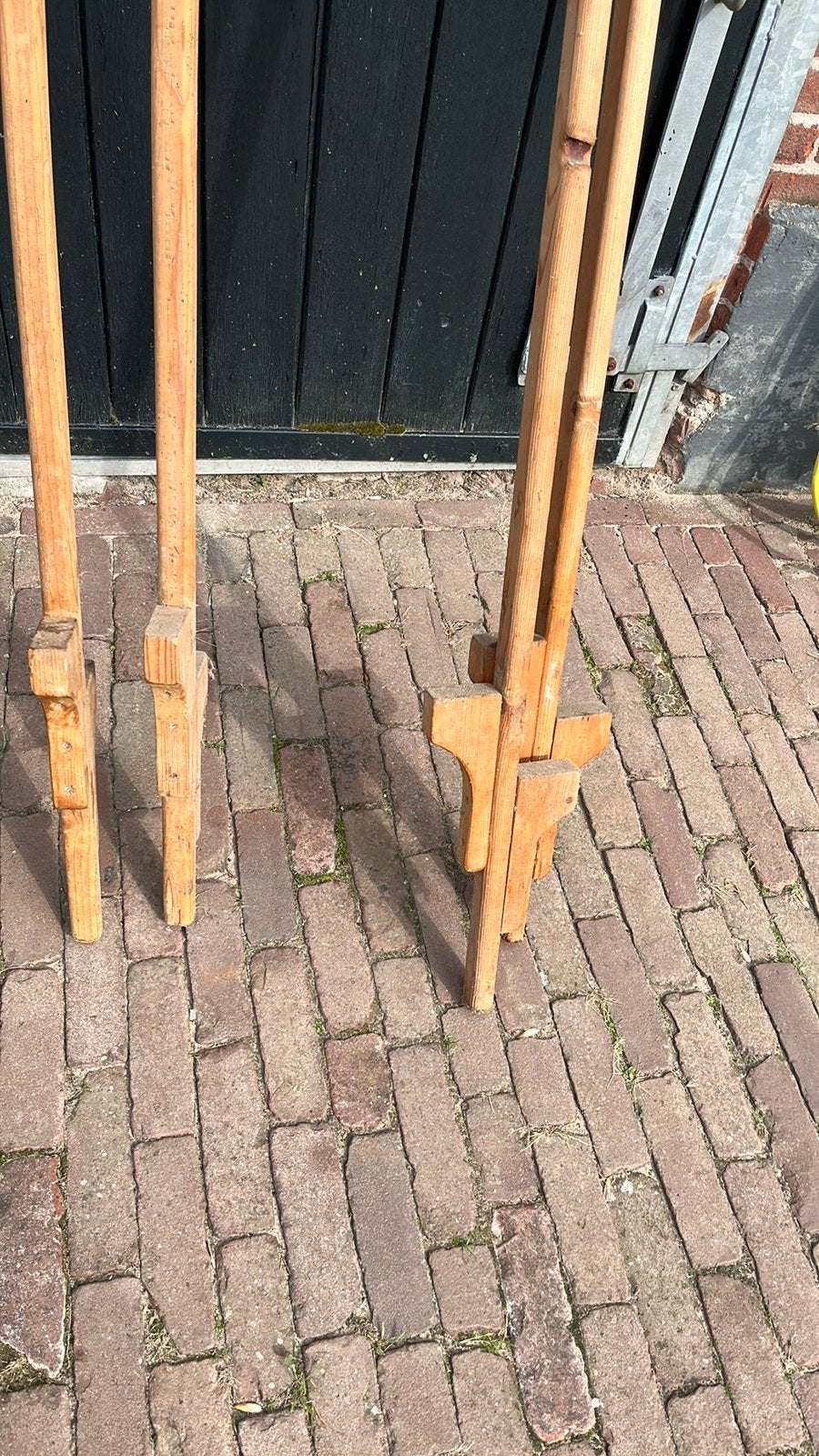 2 paar houten stelten te koop ( 10 euro per stel), Ophalen, Zo goed als nieuw