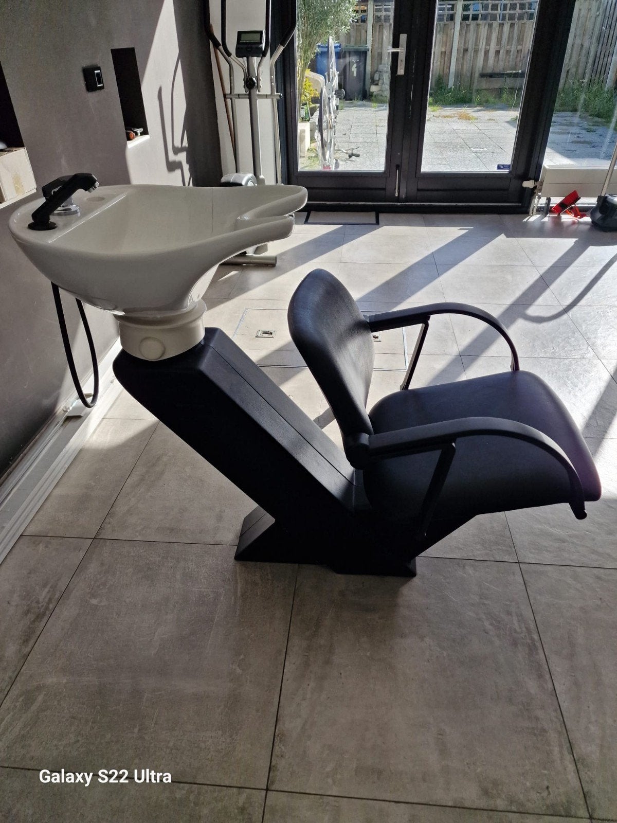 Kappersstoel met wasbak wasunit kapper, Ophalen