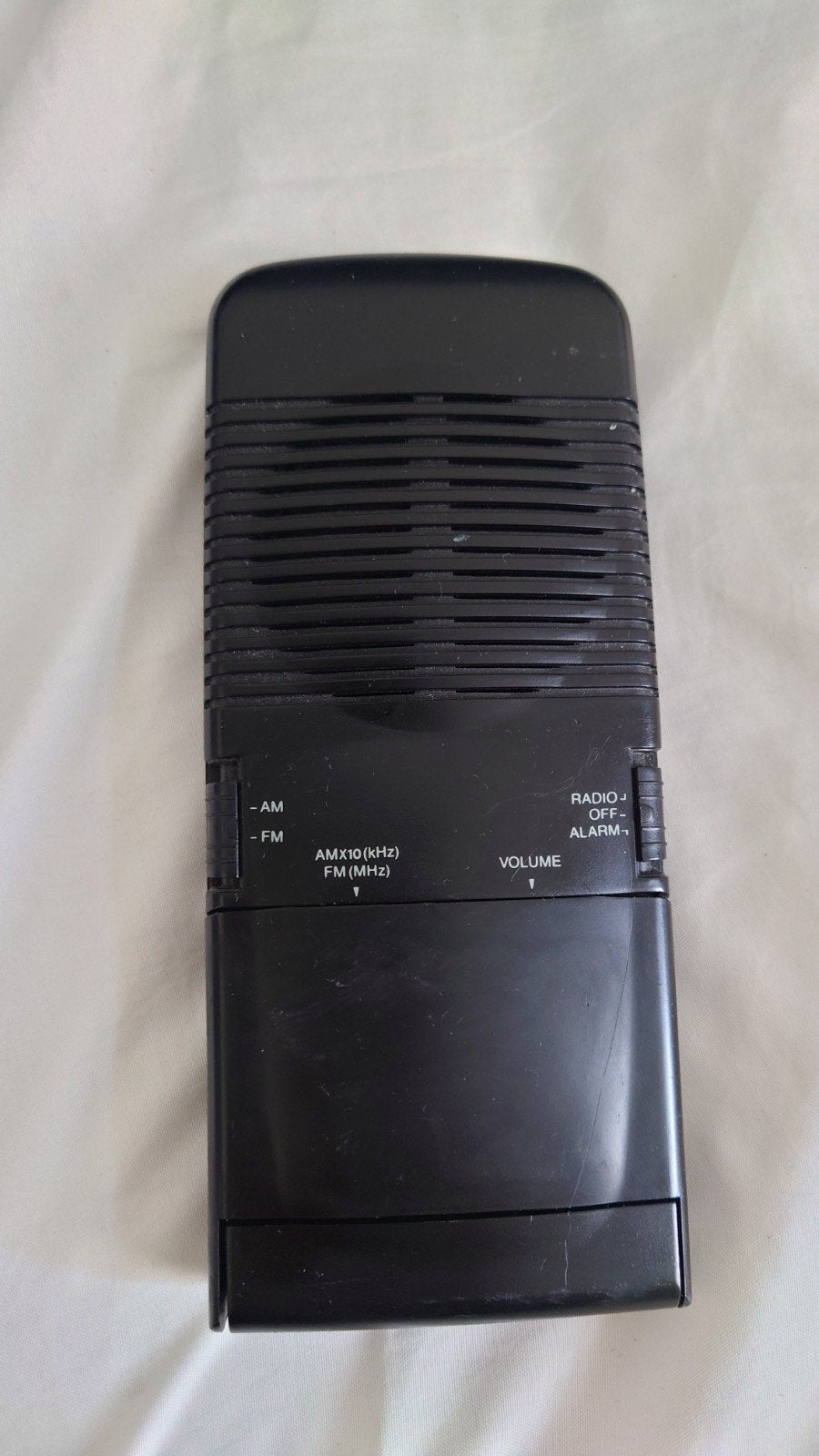 Vintage draagbare AM/FM LCD klokradio - Getest en werkend, Ophalen of Verzenden, Gebruikt, Radio