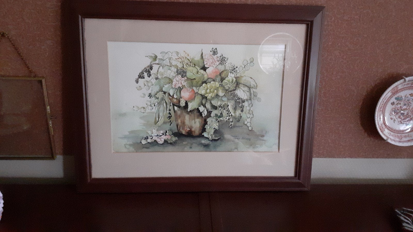 Stilleven aquarel prent Elisabeth Veltman-Adriaansz, 45,5x36, Antiek en Kunst, Kunst | Schilderijen | Klassiek, Realistisch, Gedateerd