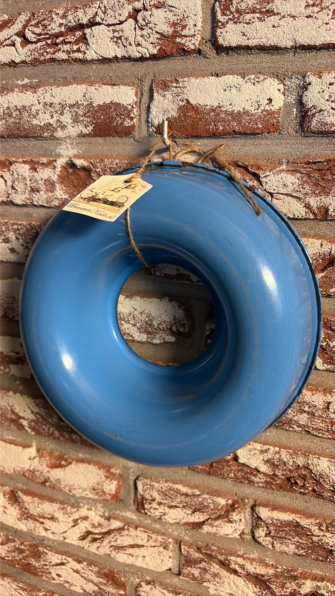 Blauwe emaille tulband en meer blauwe brocante, Antiek en Kunst, Ophalen of Verzenden
