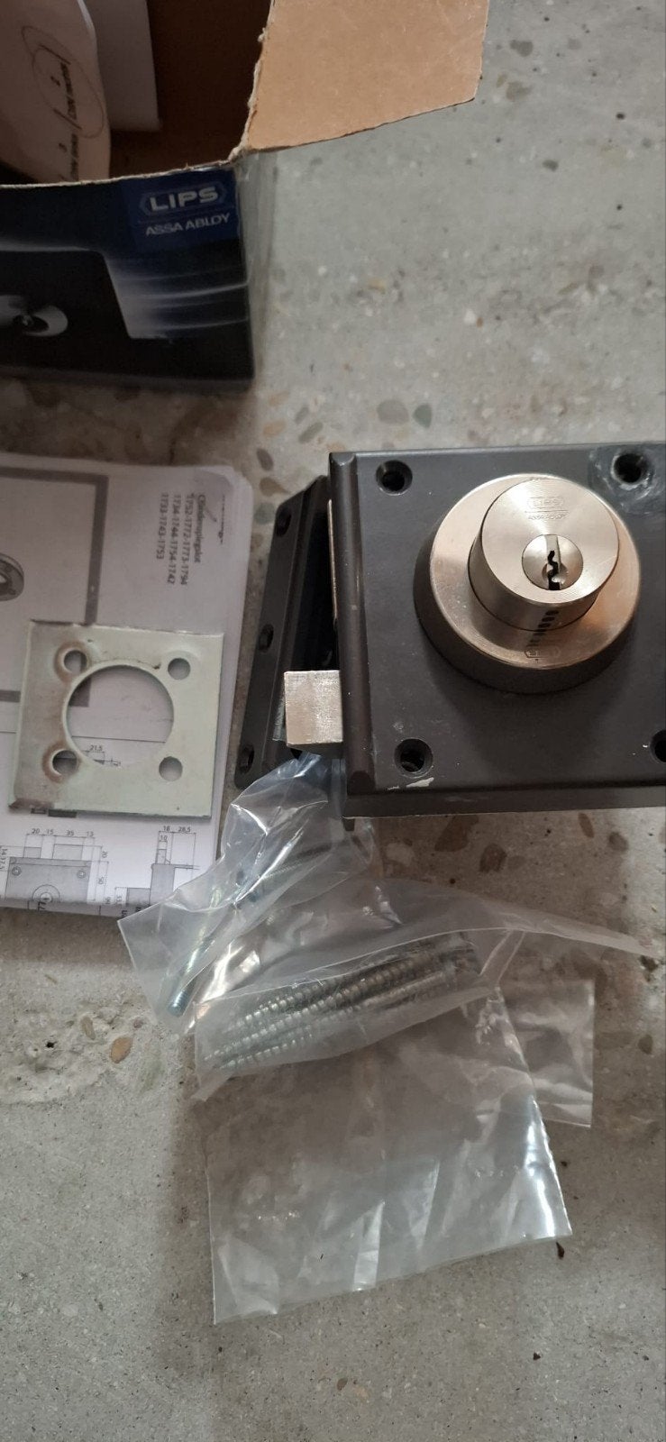 LIPS ASSA ABLOY Veiligheidsslot, Ophalen, Gebruikt, IJzer, Slot