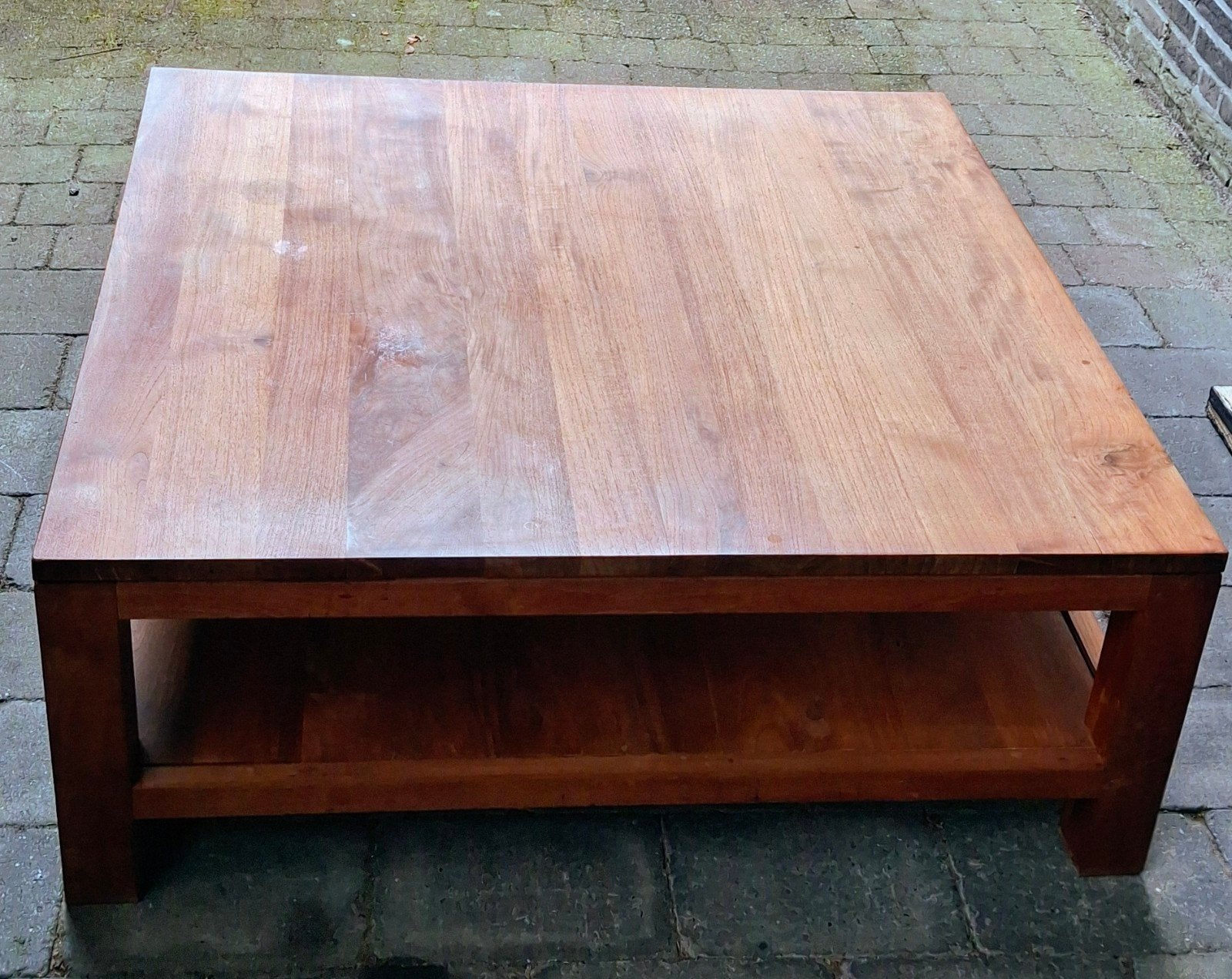 Gratis teakhouten salontafel, Ophalen, Vierkant, 100 tot 150 cm, 100 tot 150 cm