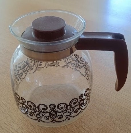 Glazen Vintage theepot jaren 70, Ophalen, Gebruikt, Overige merken, Kerkweg 24