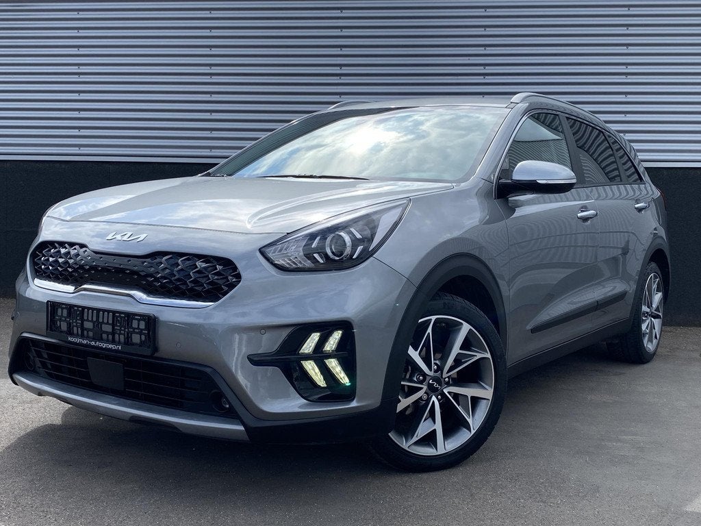 Kia Niro 1.6 GDi Hybrid DynamicLine Plus Navigatie, Achterui, Auto's, Kia, Gebruikt, Euro 6, Leder en Stof, 1390 kg