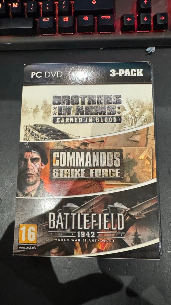 PC  Bundel Battlefield 1942 Brothers in Arms Commandos, Online, Shooter, 1 speler, Nieuw