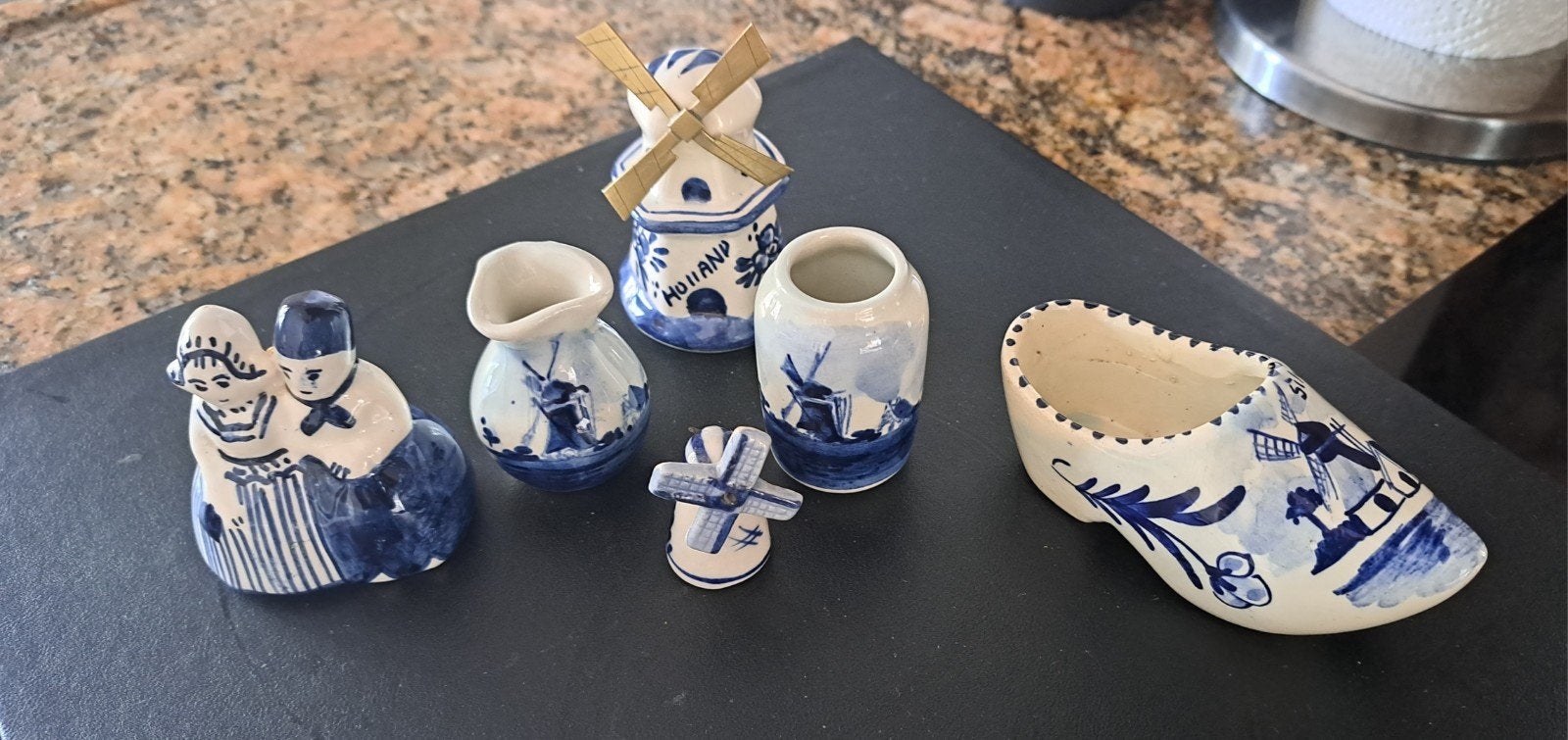Delfts Blauw Miniatuur Collectie: Molens, Klomp, Boerenpaar, Ophalen of Verzenden