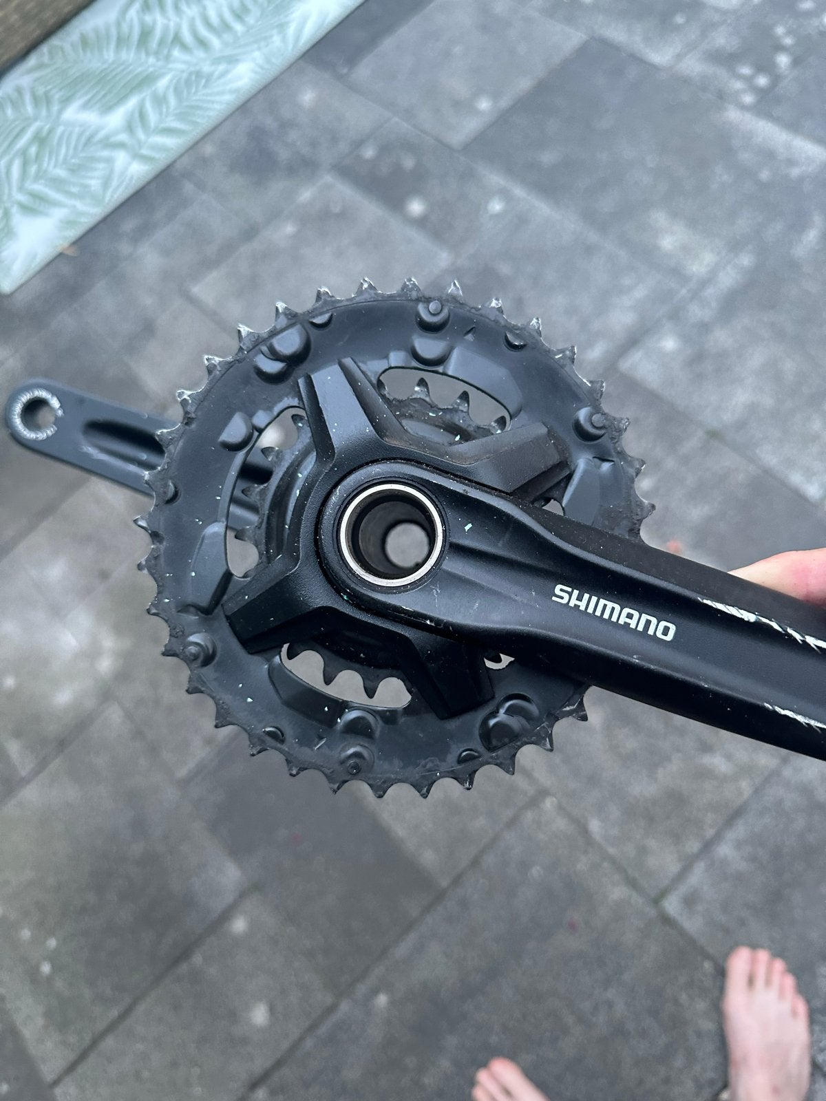 Shimano Crankstel FC-MT210-2 Gebruikt, Crankstel of Pedalen, Gebruikt, Ophalen of Verzenden, Aluminium