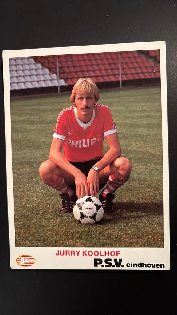 PSV Eindhoven JURRY KOOLHOF Originele kaart, Verzenden, Zo goed als nieuw, PSV, Poster, Plaatje of Sticker