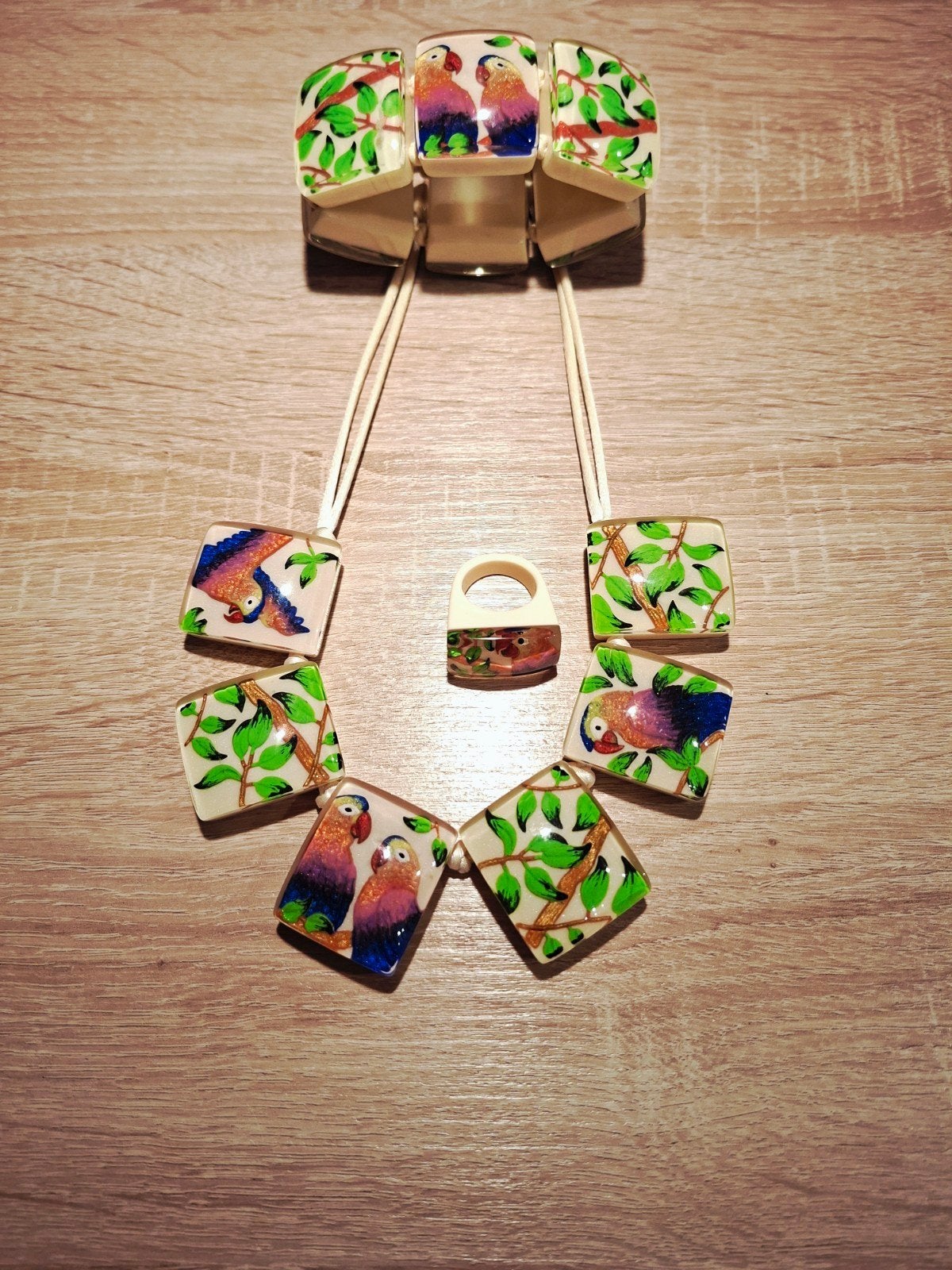 Zsiska set-  ketting, armband en ring, Ophalen of Verzenden, Zo goed als nieuw, Overige kleuren, Overige materialen