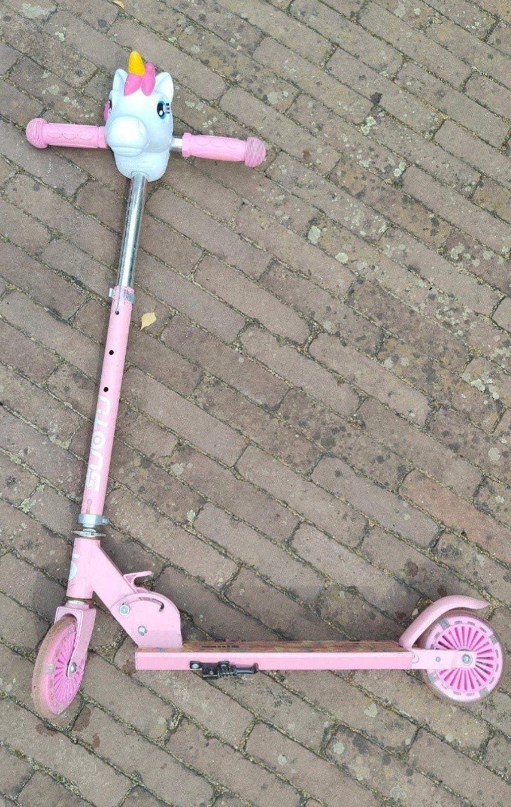 Roze eenhoorn step voor kinderen, Ophalen, Gebruikt, Gewone step, Onbekend