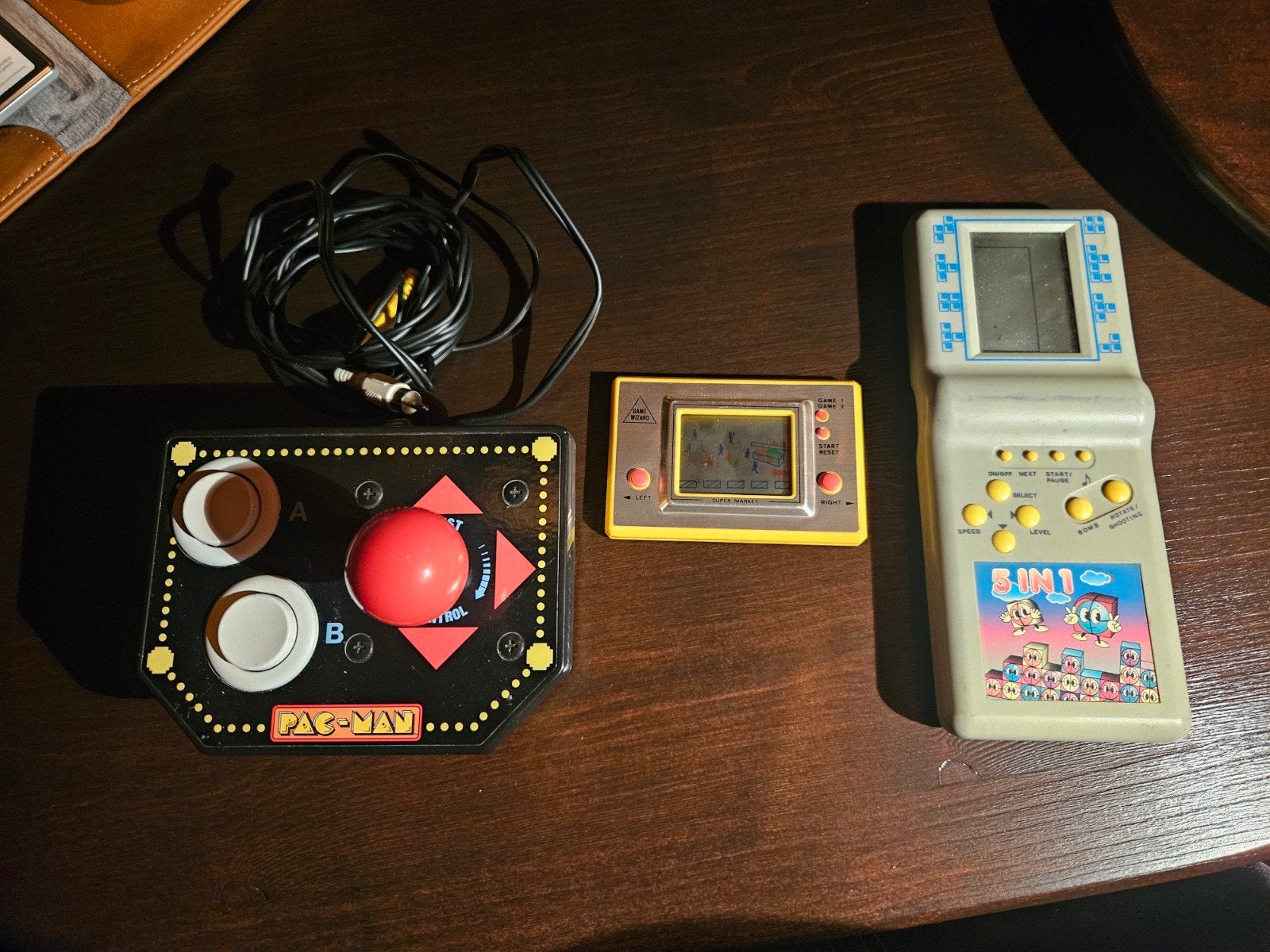Retro Handheld Games Set: Pac-Man Joystick & LCD Consoles, Ophalen of Verzenden, Gebruikt