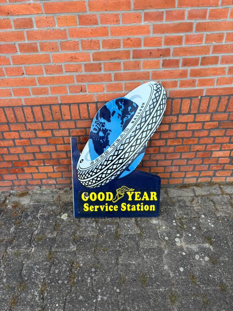Emaille goodyear reclame bord, Ophalen of Verzenden, Gebruikt, Reclamebord