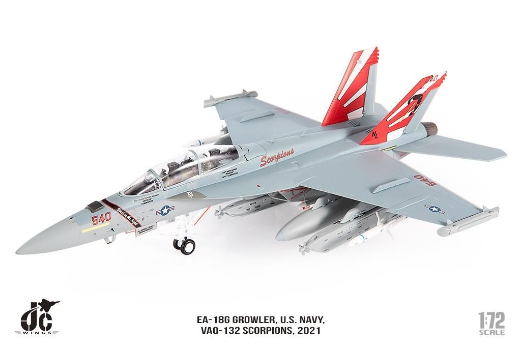 Boeing EA-18G Growler VAQ-132 Scorpions U.S. Navy JC Wings, Glow2B Germany GmbH Erlenbacher Str. 3 shop@glow2b.de, Schaalmodel