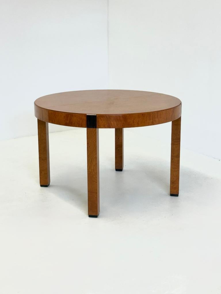 Vintage wortelhouten ronde eettafel van Grange, Huis en Inrichting, Tafels | Eettafels, Ophalen, -, Art deco, -