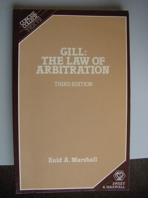 Gill: The Law of Arbitration, Ophalen of Verzenden, Zo goed als nieuw, Non-fictie