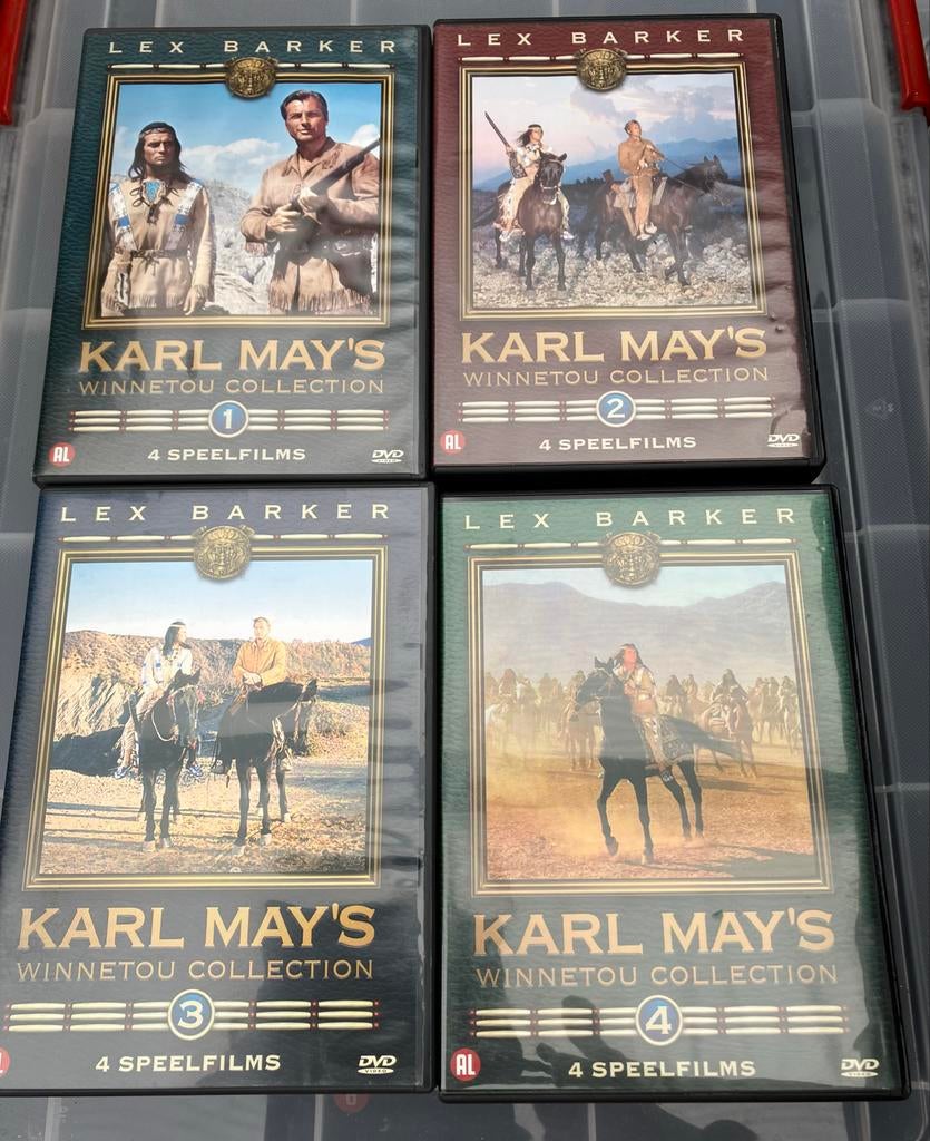Karl May's Winnetou Collection DVD Boxset (4 films) serie 1, Alle leeftijden, Ophalen of Verzenden, Gebruikt, Actie en Avontuur
