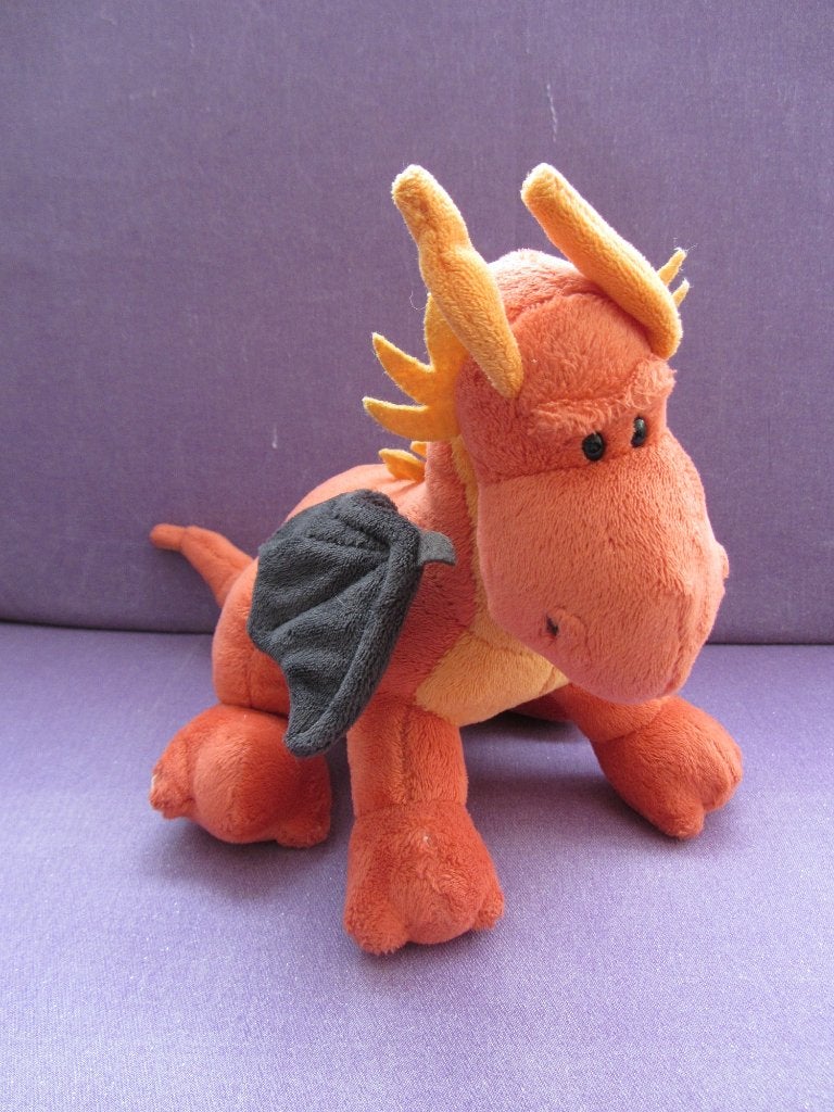 NICI Knuffel VLIEGENDE DRAAK. 35 CM. ORANJE **Nieuw**, Oranje, NICI, Overige typen, Nieuw