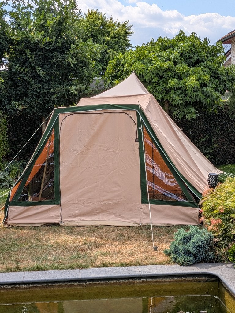 Tent (4 - 6p)  in Ten Cate-katoen met voortent en shelter, Ophalen, Gebruikt, Tot en met 4