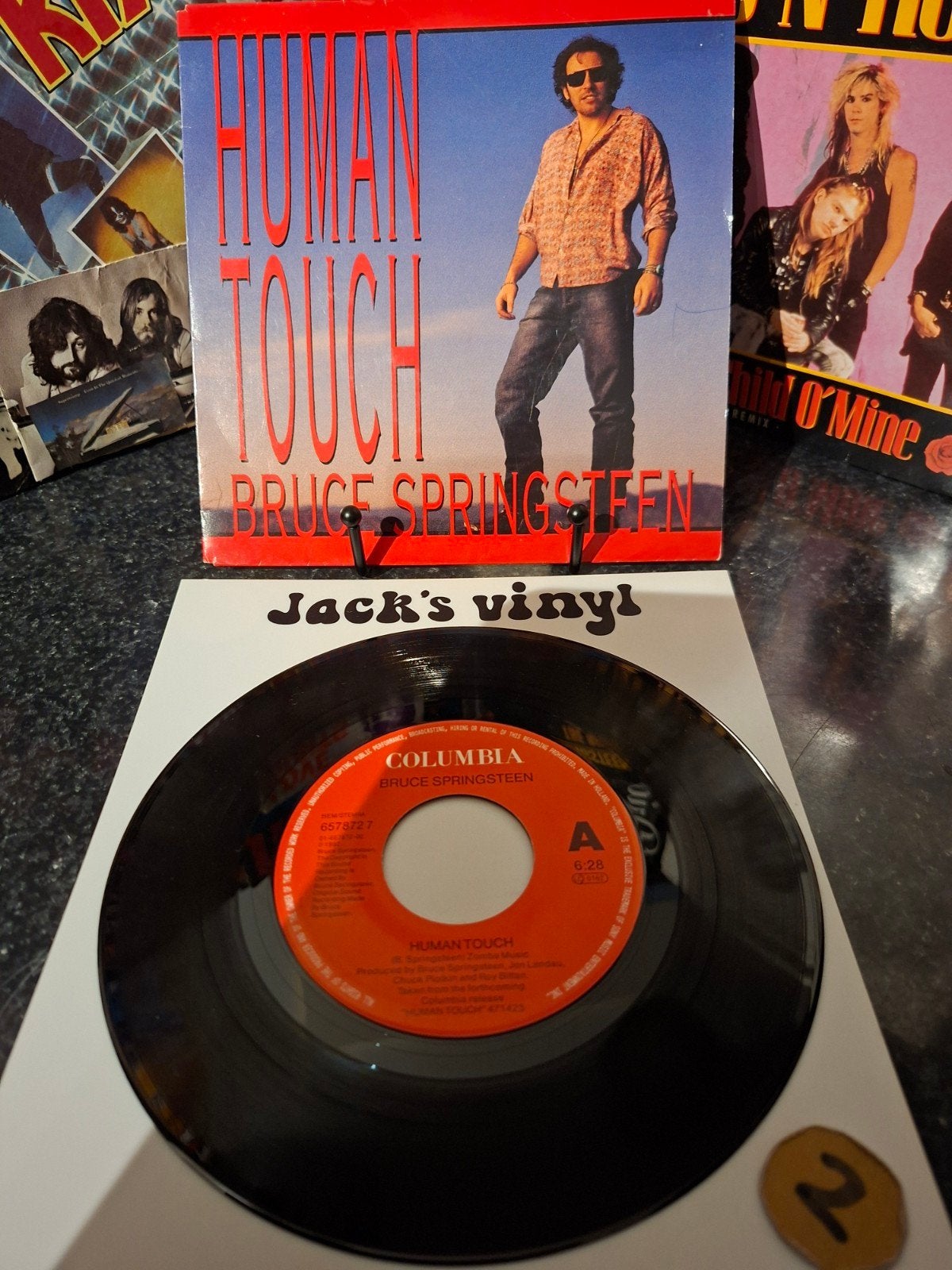 Bruce Springsteen - Human Touch 1992, 7 inch, Ophalen of Verzenden, Zo goed als nieuw, Beschermende buitenhoes