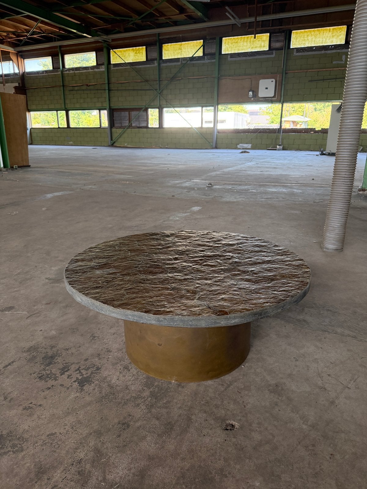 Brutalist leisteen salontafel vintage, Ophalen