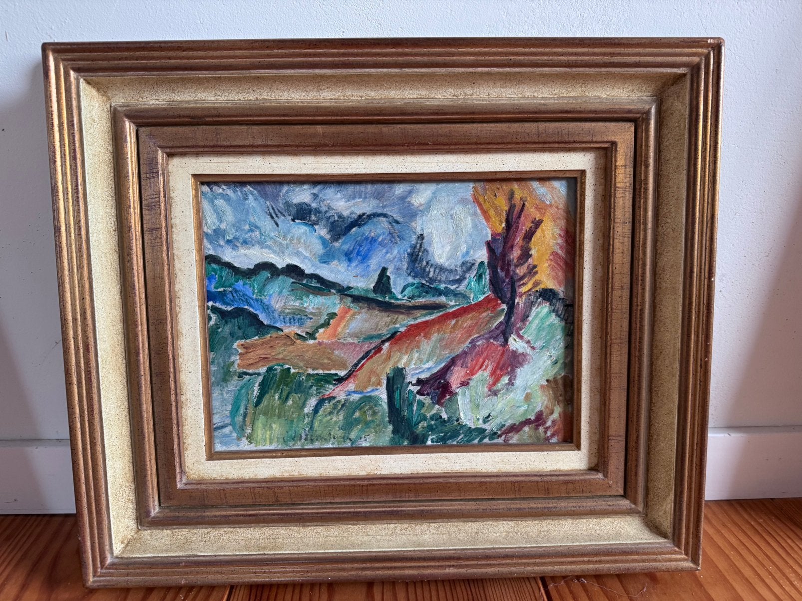 Schilderij, Ophalen, Paneel, Landschap, Olieverf