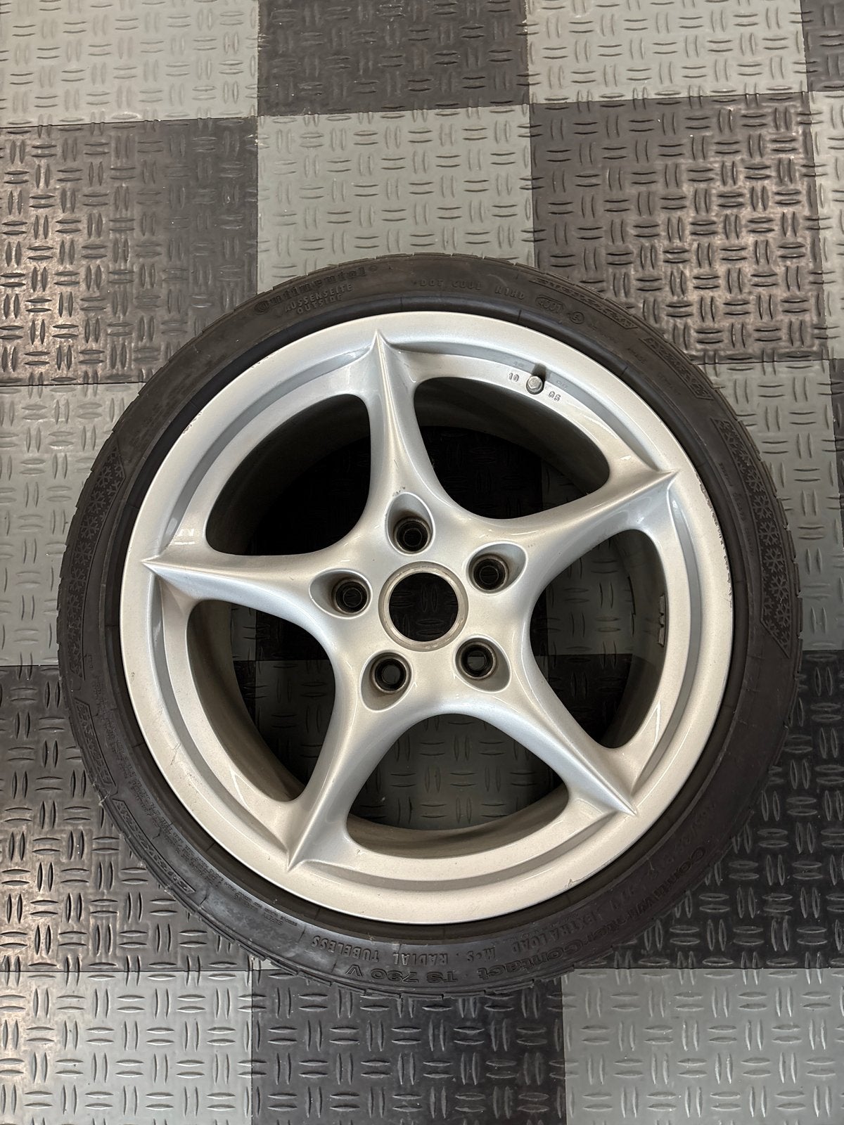 Set van 4 Continental banden en velgen, Ophalen, 18 inch, Gebruikt, Banden en Velgen